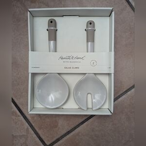 Hearth And Hand Stoneware Salad Claws - Cream